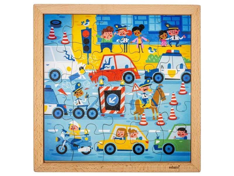 Educo services d'urgence - police  25 pièces de puzzle 8719924067236 - Conforama B