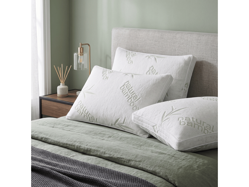  Oreiller confort microfibre - 30 x 50 cm - housse bambou - collection confort bambou C07-ORM05 50/30 - Conforama B