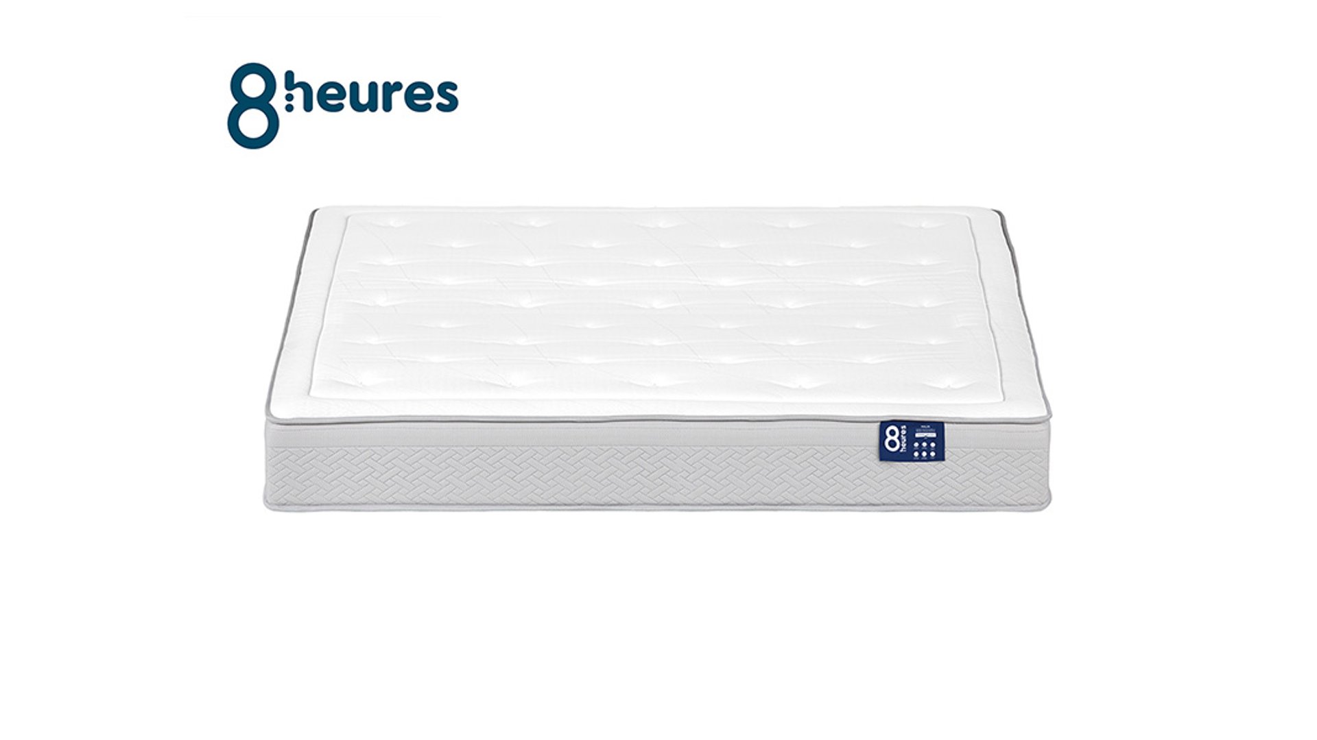 8 HEURES Matelas Ressorts + mémoire de forme 180x MALIN Conforama