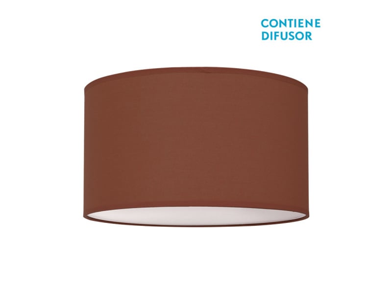 Fabrilamp nicole plafonnier textile marron chocolat avec diffuseur, 4 x e27, ø 50 cm 042985005 - Conforama A