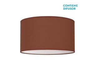 Fabrilamp nicole plafonnier textile marron chocolat avec diffuseur, 4 x e27, ø 50 cm