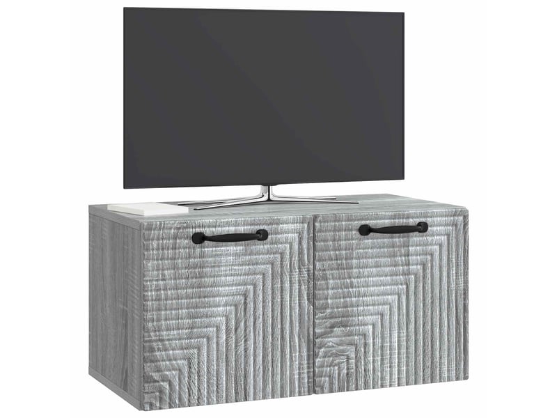  Meuble tv - banc tv - meuble de rangement mural sonoma gris 59,5 x 31 x 30 cm bois d'ingénierie  - Conforama C