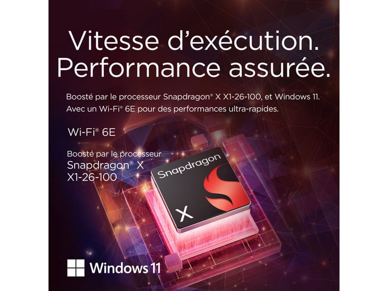  Pc portable ideapad slim 3 15 3 snapdragon x1 26 100 16 go 512 go wuxga ips 83N300AHFR - Conforama C