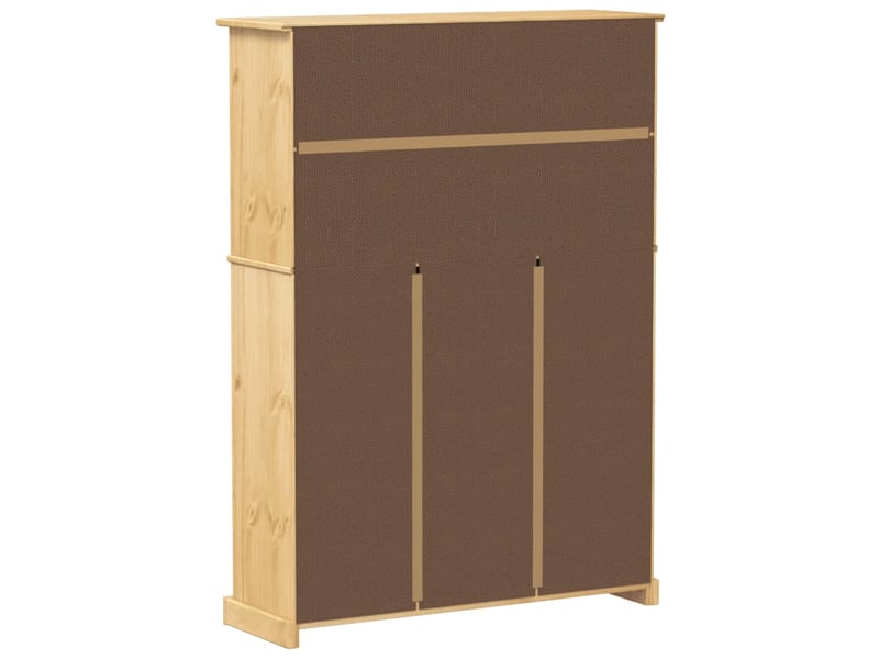 Meuble à chaussure, armoire à chaussures corona 99x32x138 cm bois de pin massif  - Conforama E