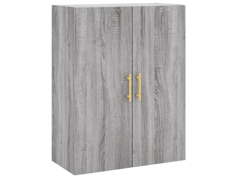  Buffet haut - bahut - meuble de rangement sonoma gris 69,5x34x180 cm bois d'ingénierie  - Conforama E