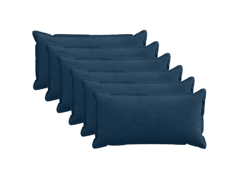  Lot de 6 housses de coussin houten bleu marine 40 x 80 cm cf49806  - Conforama B