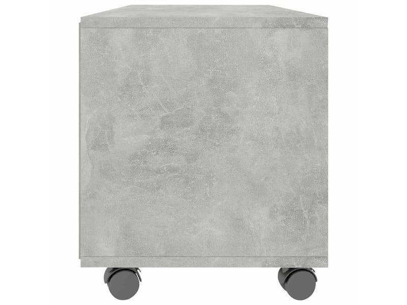  Meuble tv - banc tv - meuble de rangement avec roulettes gris béton 90x35x35 cm bois ingénierie  - Conforama E
