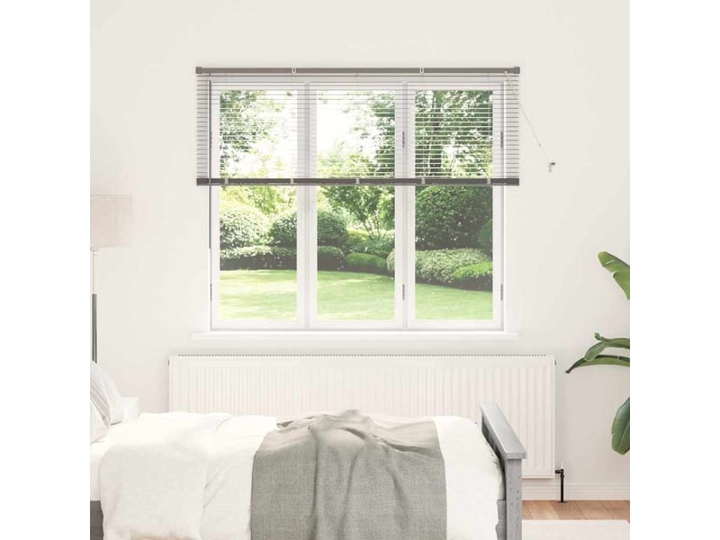 Store vénitien, store de fenêtre argenté 130 x 155 cm 25 mm aluminium cf47549 - Conforama B