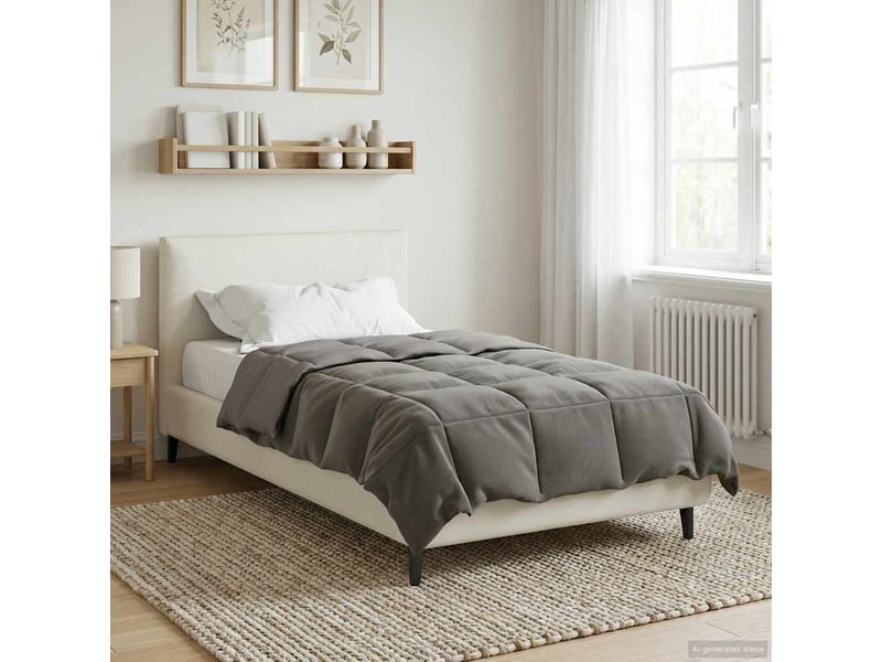  Duvet - couette complet toute l'année 140 x 220 cm 4 saisons gris clair  - Conforama D