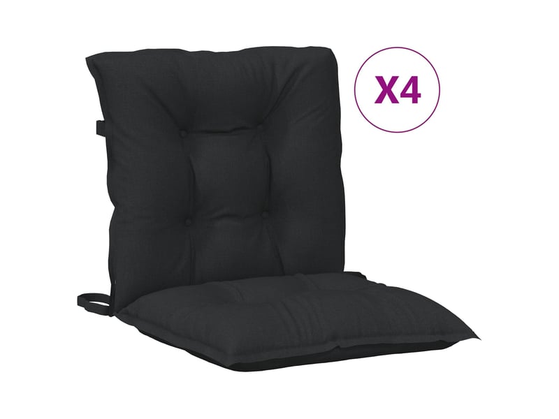 Ensemble de coussins pour chaise à dossier bas 4 pc polyester cf60913  - Conforama D