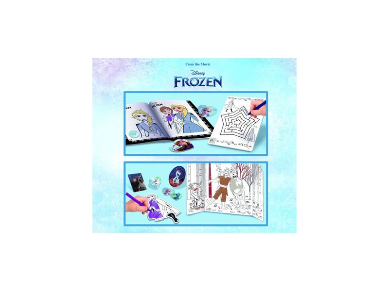  Sac a dos ecole dessin et coloriage nomade frozen avec crayons et pochoirs LIS1695897366952 - Conforama E