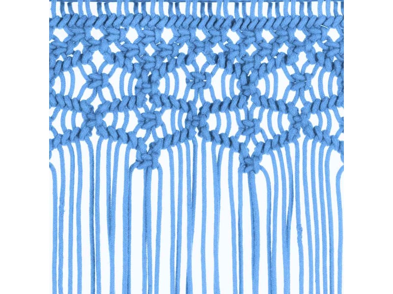  Rideau en macramé, rideau de porte bleu 140x240 cm coton cf43862  - Conforama D