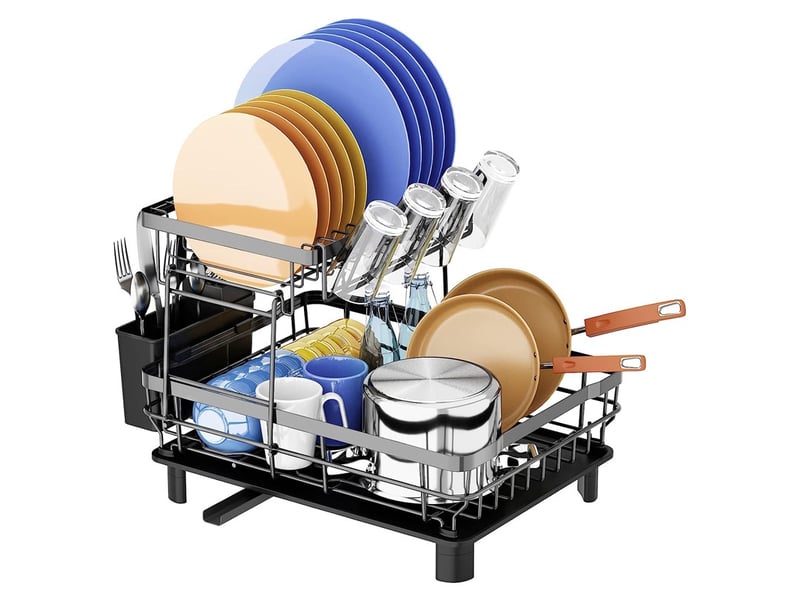  Egoutoire vaisselle cuisine 2 niveaux avec porte-gobelets et porte-ustensiles  - Conforama A