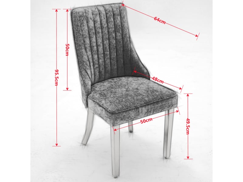  Lot de 2 chaises salle à manger en tissu chenille - piètement métal, design moderne et confort sur coforama  - Conforama C
