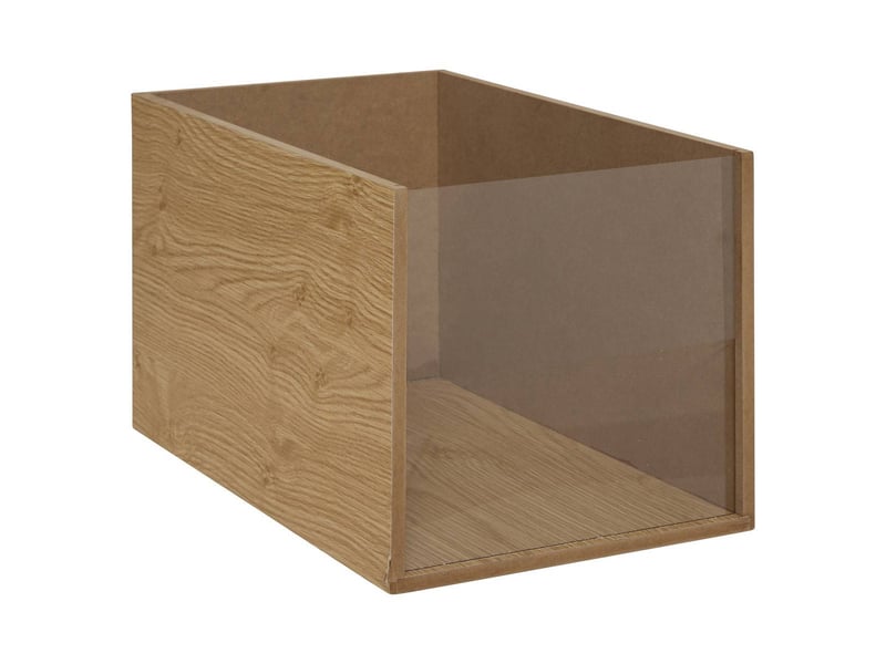  Cube expo 42x24cm bois et pet transparent  - Conforama A
