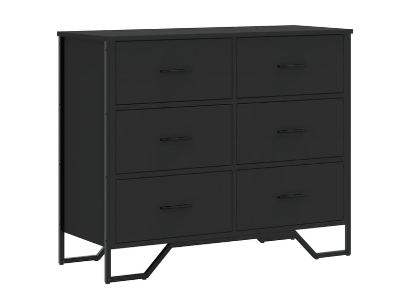  Commode chambre adulte, armoire à tiroirs noir 91x35,5x74,5 cm bois d'ingénierie  - Conforama A