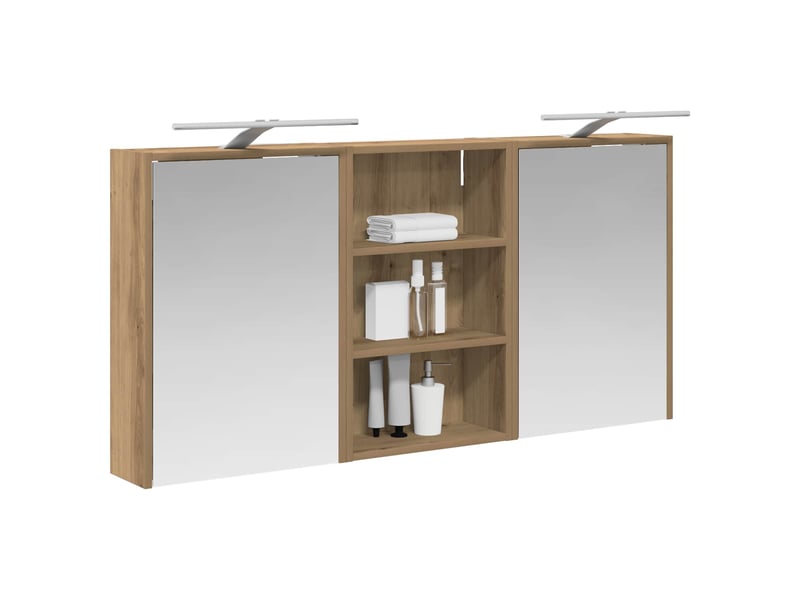  Ensemble de meubles de salle de bain 3 pcs 126x16x62.5 cm shl5373  - Conforama C