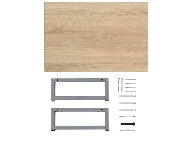 Meuble de salle de bain, armoire salle de bain en deux pièces céramique chêne cf65440 - Conforama E