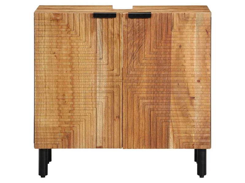 Meuble sous lavabo de salle de bain marron 62 x 33 x 58 cm cf64918 - Conforama D