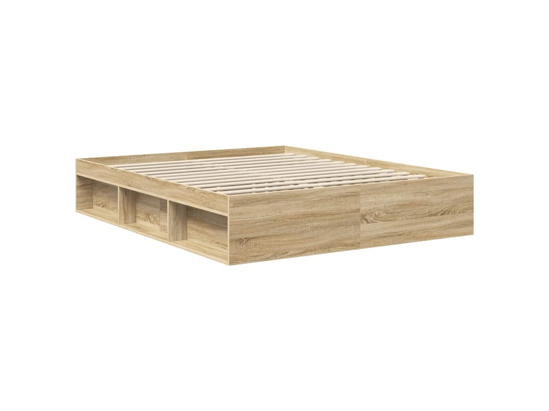 Lit double- lit adulte - cadre de lit sonoma 160 x 200 cm bois de pin massif - Conforama D