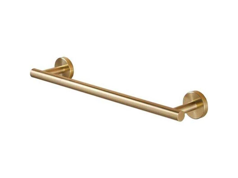  Enowelir barre porte-serviettes pour salle de bain à fixation murale en acier inoxydable sus 304 doré brossé 40 cm  - Conforama E