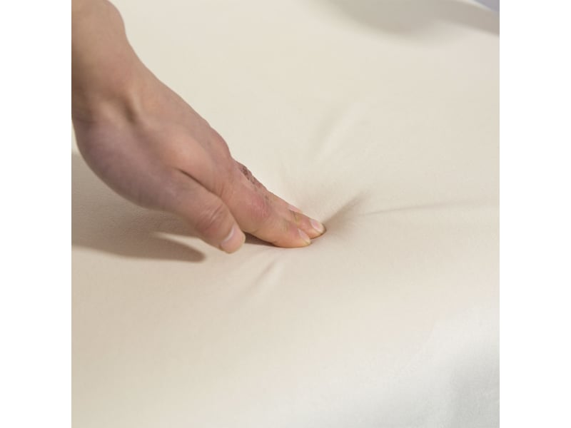  Fauteuil avec accoudoirs rembourré, polyester blanc crème  - Conforama C