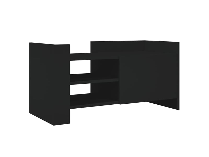  Meuble tv - banc tv - meuble de rangement noir 80x35x40 cm bois d’ingénierie  - Conforama A