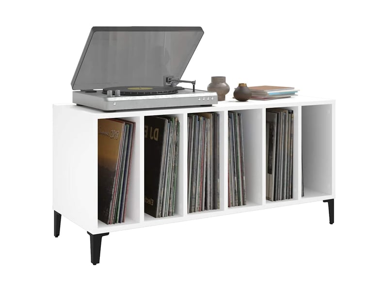  Armoire à disques, armoire de rangement blanc 100x38x48 cm bois d'ingénierie shl90650  - Conforama D