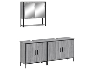 Ensemble de meubles de salle de bain 3 pcs sonoma gris cf63819