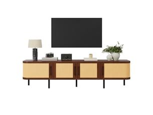 Meuble tv coloris bois foncé 180 cm