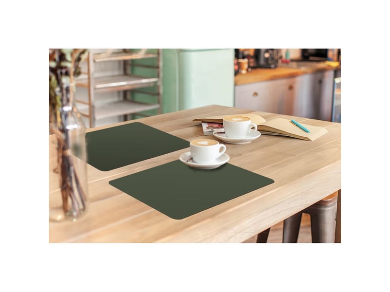  Sets de table vert - couleur unie - vert olive lot de 6 dessous de plat 45x30  - Conforama B