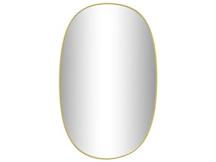 Miroir rectangulaire à fixer coloris doré <strong></strong> <strong></strong> - 80 cm x 50 cm