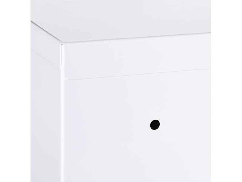  Armoire à pharmacie murale 30 x 14 x 46 cm blanche en acier, verrouillable avec 3 compartiments et 2 clés  - Conforama E