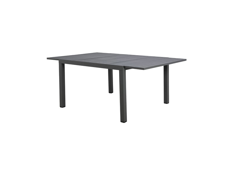 Table en alu carree extensible 120x120- 180 cm coloris gris - Conforama D