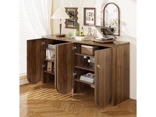 Buffet 4 porte(s)     - 147 cm coloris noir 