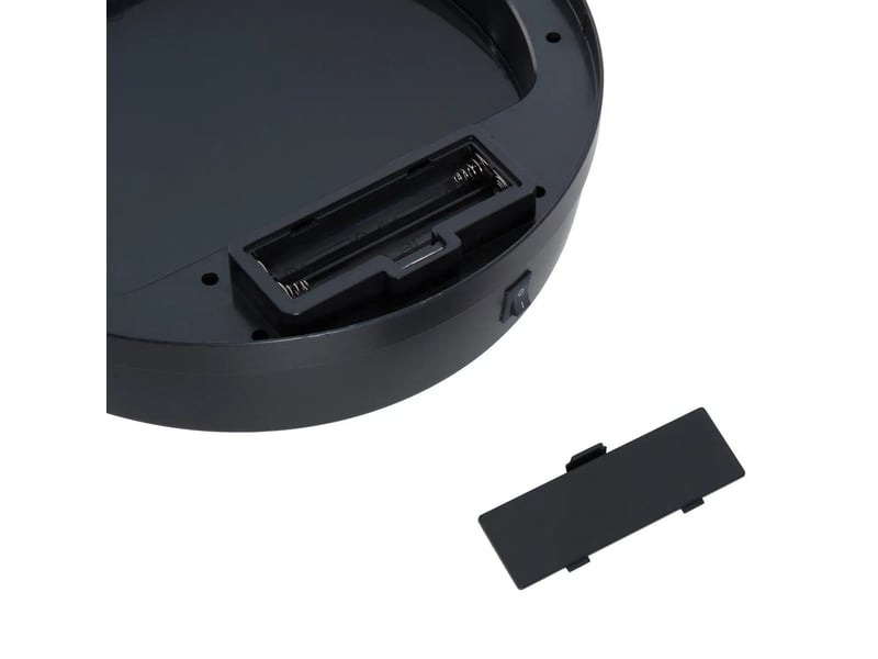  Poubelle à capteur infrarouge 30 l ronde en acier inoxydable noir, ouverture sans contact pour cuisine et salle de bain  - Conforama D