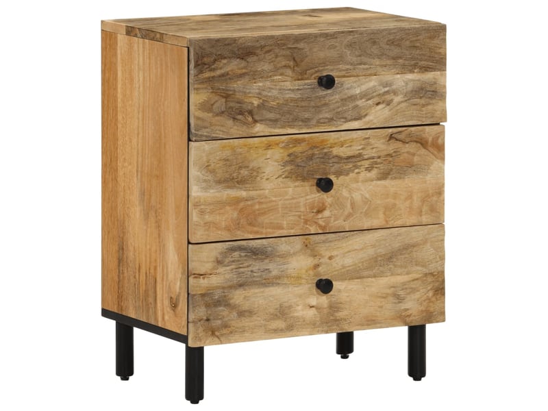  Table de chevet 50x33x60 cm bois de manguier massif  - Conforama B