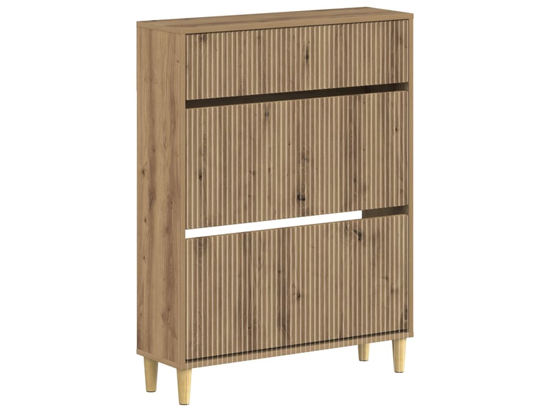  Meuble à chaussure, cabinet à chaussures arnhem 78x24x103 cm bois d'ingénierie shl639  - Conforama A