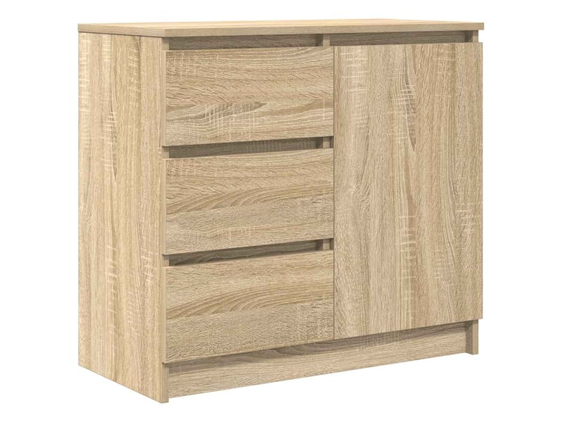  Buffet - bahut - meuble de rangement avec tiroir chêne sonoma 71x35x65 cm bois d'ingénierie  - Conforama A