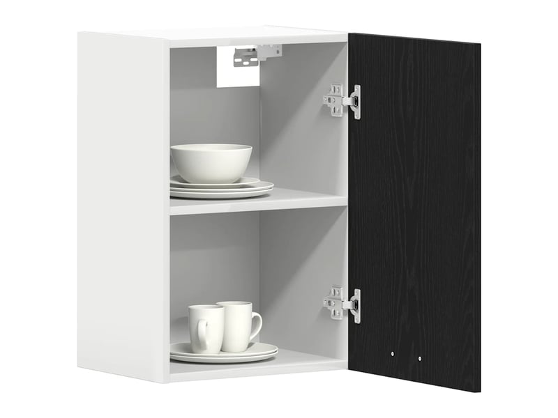  Meuble de rangement cuisine, armoire suspendue en chêne noir 40x31x60cm bois d'ingénierie  - Conforama D