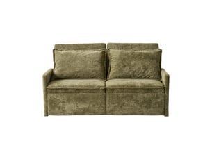 Canapé convertible 3-en-1 à dossier réglable 5 positions - ports usb-c, poches latérales, chenille - vert