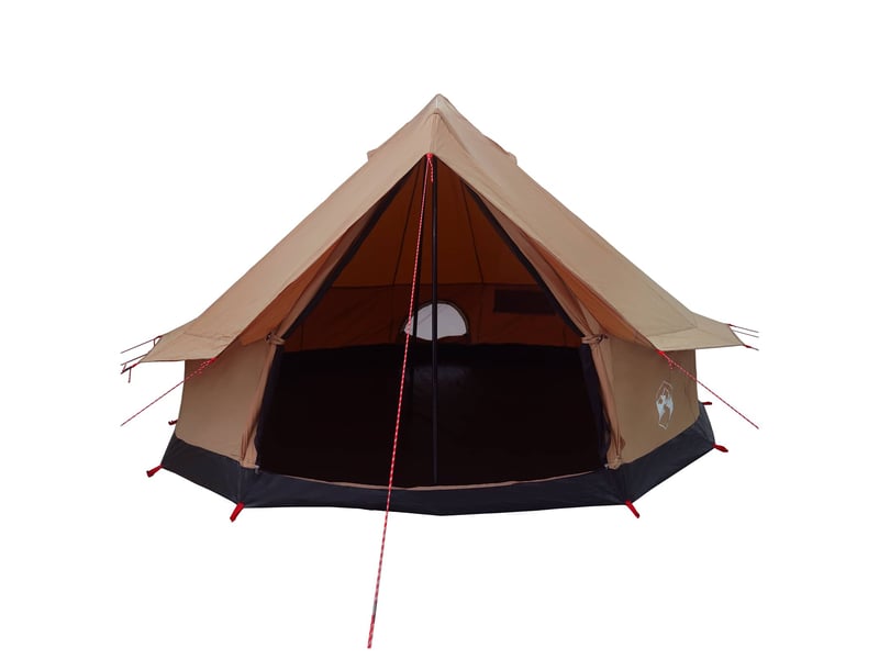  Tente de camping, tente familiale 8 personne marron polycoton  - Conforama D