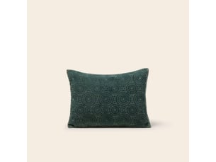 Housse de coussin en velours brodé de fil coton  solaya