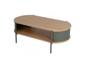 Table basse gigi avec niche - 100 x 54 x h36,5 cm - effet bois et noir