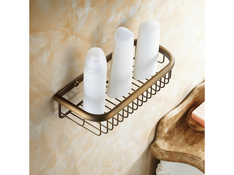  30cm,panier de douche rangement mural pour salle de bain, en laiton  - Conforama A