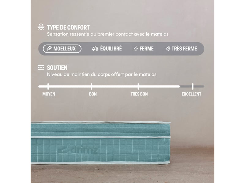  Matelas hybride 90x190x30cm elite - ultra - soutient ferme, accueil enveloppant Ultra - Conforama C