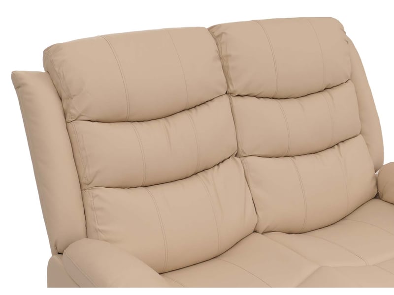  Fauteuil cinéma 2 places relax tv avec accoudoirs et fonction inclinable similicuir crème 04_0009406  - Conforama B
