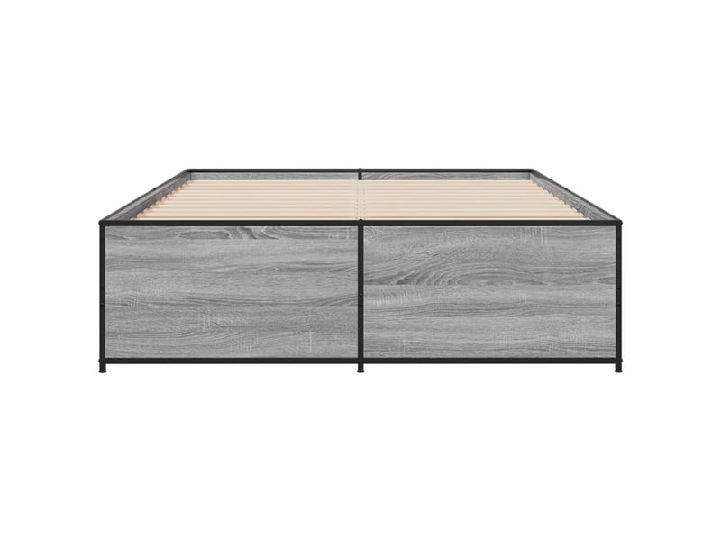  Lit double- lit adulte -  cadre de lit sans matelas sonoma gris 120x190 cm  - Conforama C