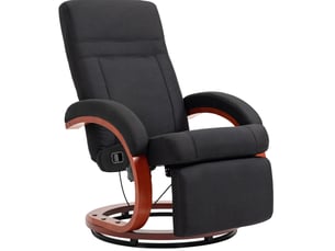 Fauteuil relax manuel  <strong>FLORAGRACE</strong> Tissu noir