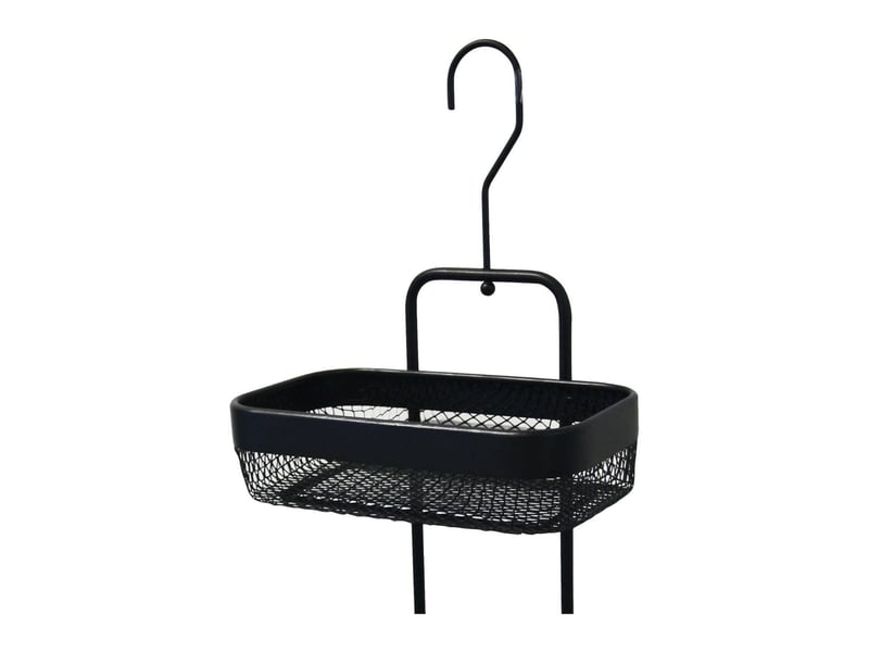 Étagère de douche avec 3 niveaux en métal noir 62 x 23 x 13 cm 50504 - Conforama E